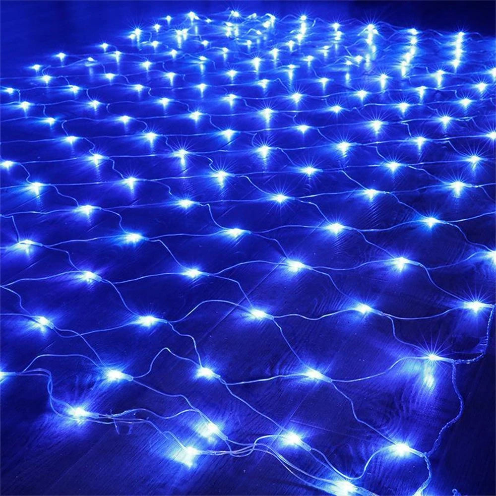 Net Mesh Led Lights 3M/6M/12M LED String Christmas Fairy Curtain Garland Outdoor Waterproof For Party Garden Wedding Decoration tableandwalllamps