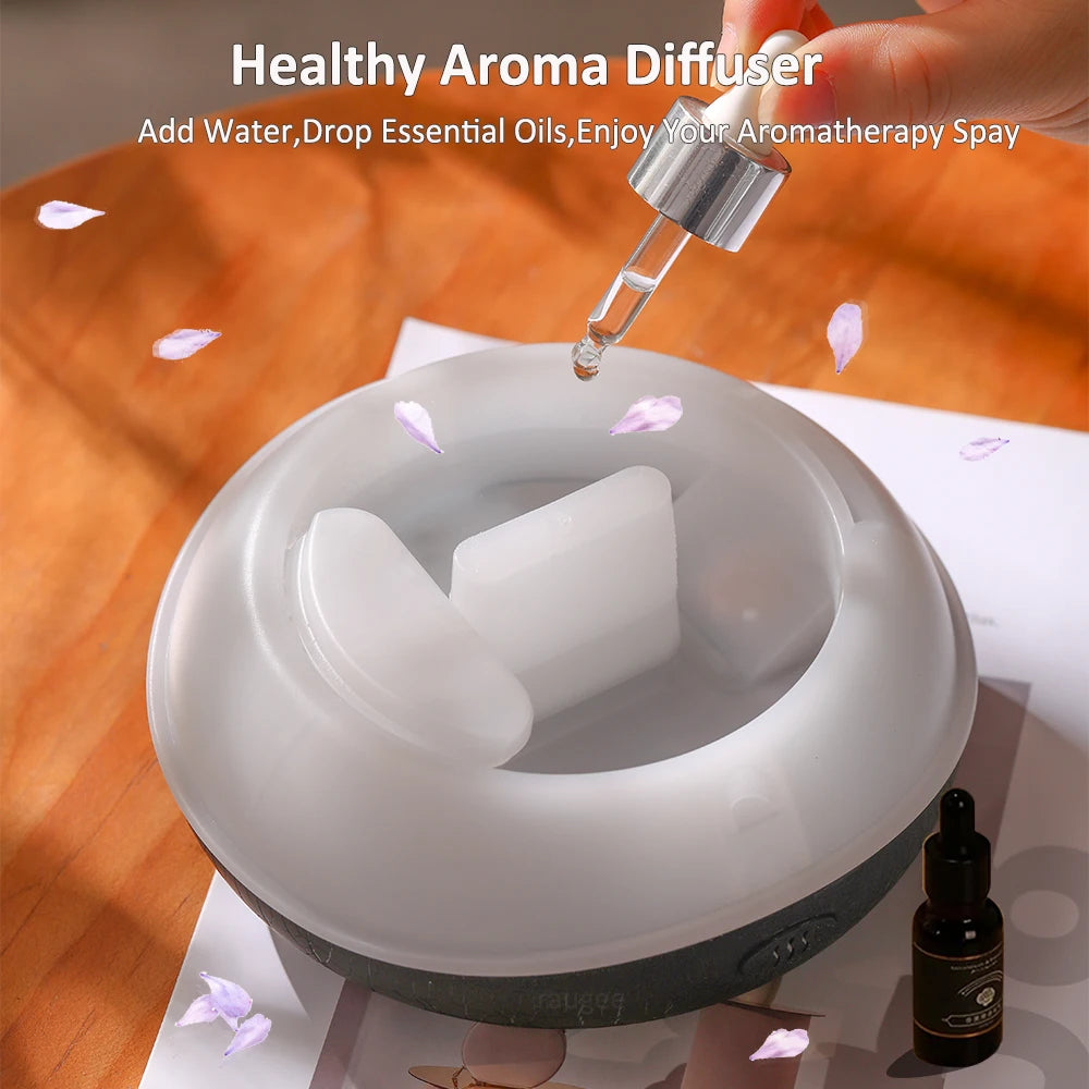 Flame Humidifier Aroma Diffuser Essential Oil Diffuser Fire Humidifier for Home Aromatherapy Fragrance Diffuser with Night Lamp tableandwalllamps