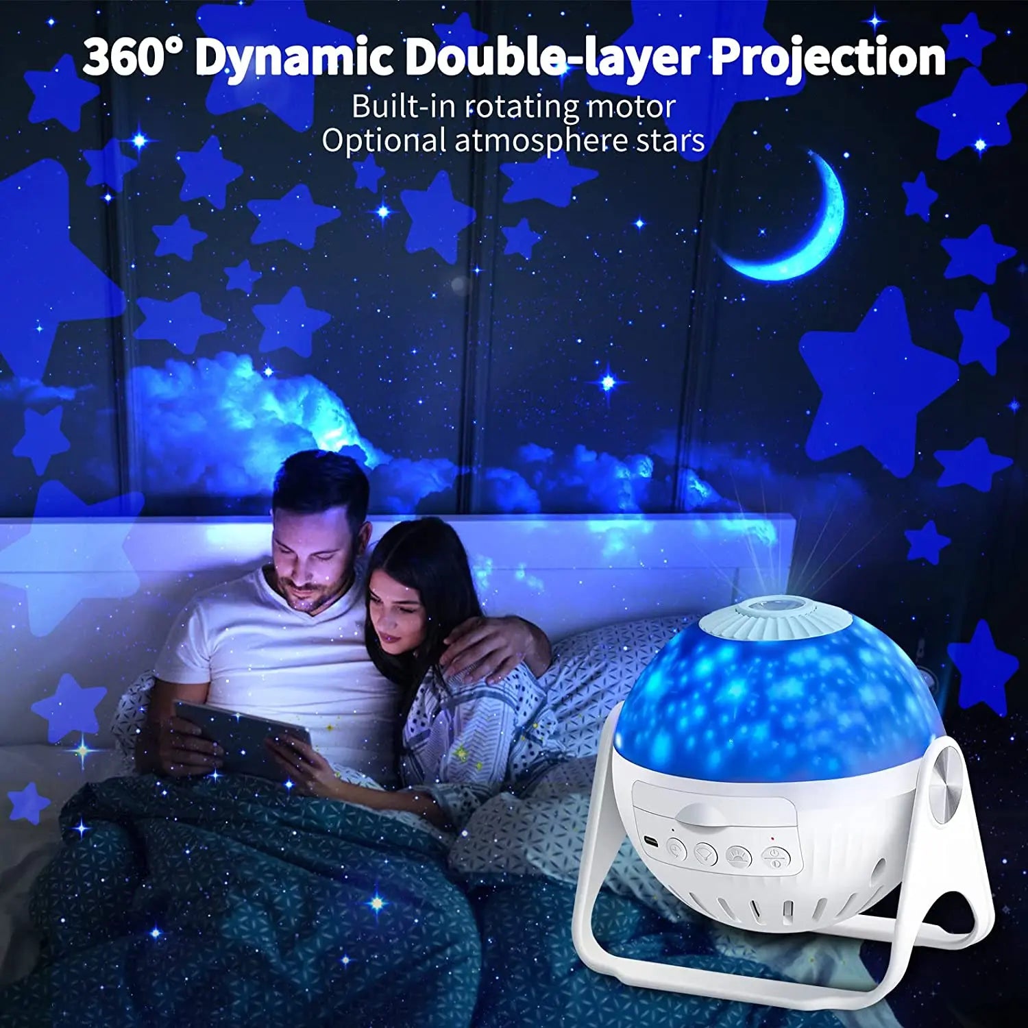 New 32 in 1  Planetarium Projector Starry Sky Night Light with Bluetooth Music Star Projector LED Lamp for  Bedroom Decor tableandwalllamps