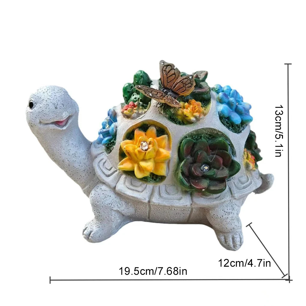 Handicrafts Turtle Garden Ornament With Solar Night Light Outdoor Decor Solar Night Light Ornaments tableandwalllamps