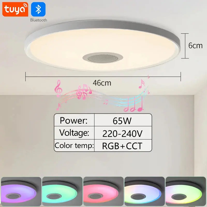 Modern Ceiling Light Tuya Smart Light 220V Music Light Dimmable Remote Control Home Lighting For Bedrooms And Living Rooms tableandwalllamps