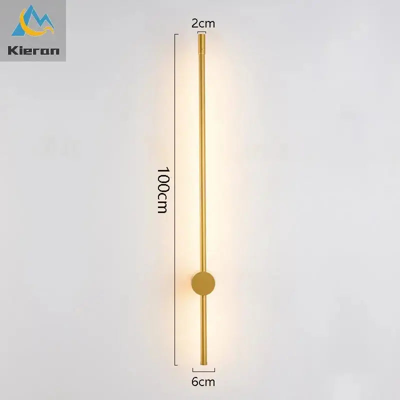 Nordic Modern Long Strip Highlight LED Wall Lamp Bedroom Dining Room Study Bedside Wall Lights Living Room Decoration Wall Lamps tableandwalllamps