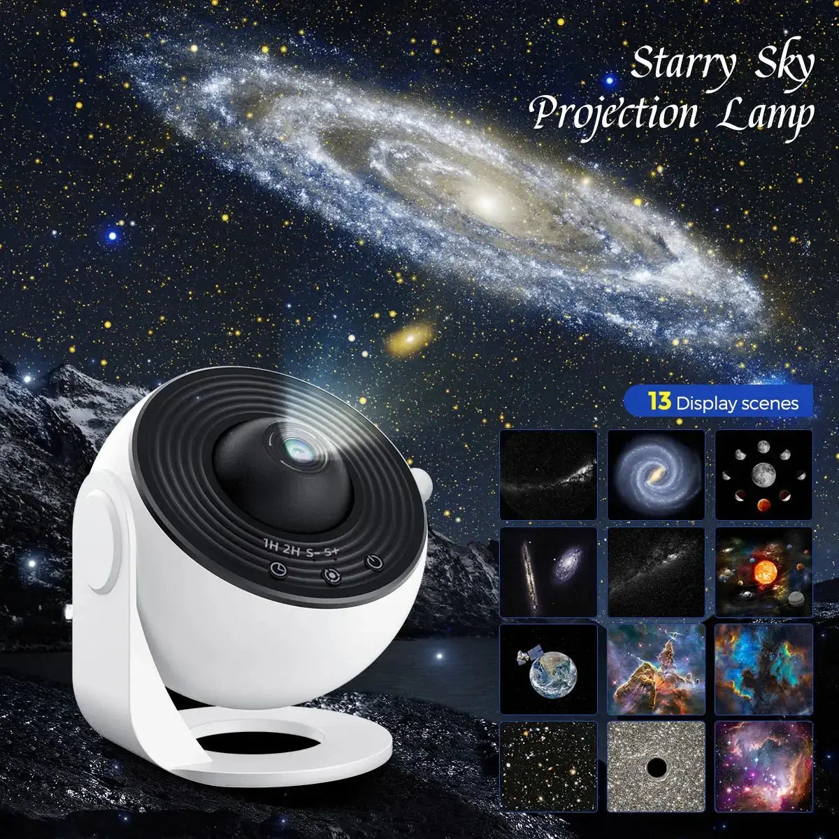 13 in 1 Star Projector for Bedroom, Aurora Planetarium Night Light for Adults - Enhance Relaxation and Sleep Quality tableandwalllamps