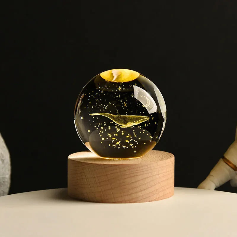 Christmas NEW LED Night Light Milky Way Galaxy Solar System Crystal Ball Children  Lamp Bedroom Ambient Light Creative Gift tableandwalllamps