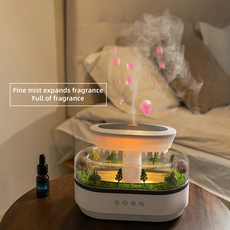 Micro Landscape Raindrop Aromatherapy Diffuser Essential Oil Aromatherapy Diffuser Colorful Gradient Ambient Light Mist Diffuser tableandwalllamps