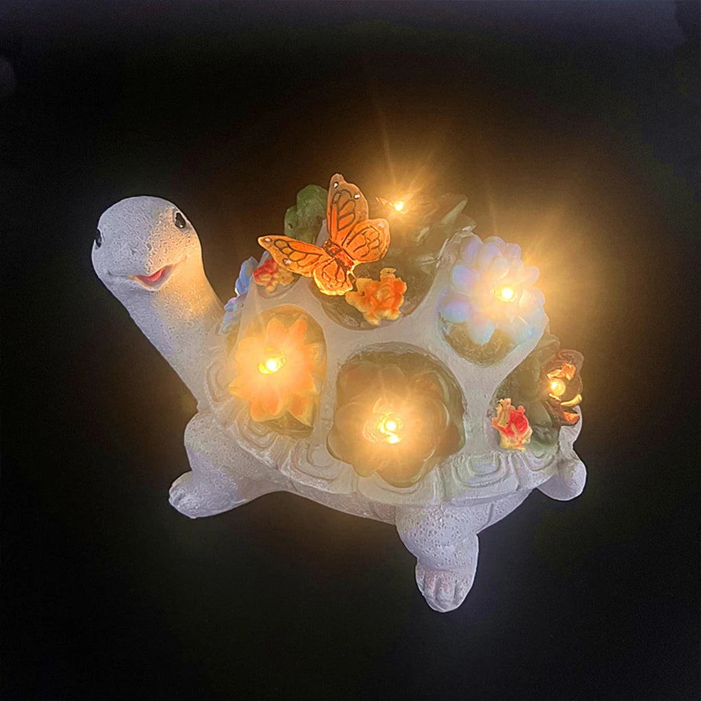 Handicrafts Turtle Garden Ornament With Solar Night Light Outdoor Decor Solar Night Light Ornaments tableandwalllamps