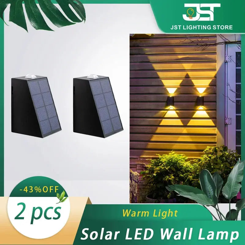 Solar Wall Light Strong Brightness Outdoor Waterproof Home Garden Arrangement Terrace Balcony Atmosphere Decoration Night Lamp tableandwalllamps