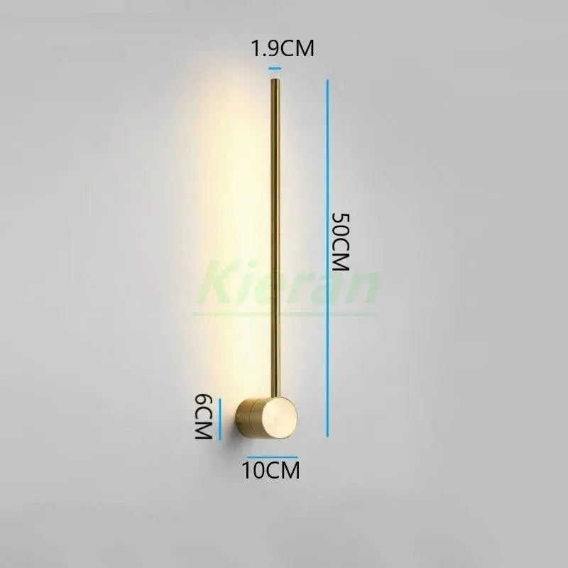 Nordic Modern Long Strip Highlight LED Wall Lamp Bedroom Dining Room Study Bedside Wall Lights Living Room Decoration Wall Lamps tableandwalllamps