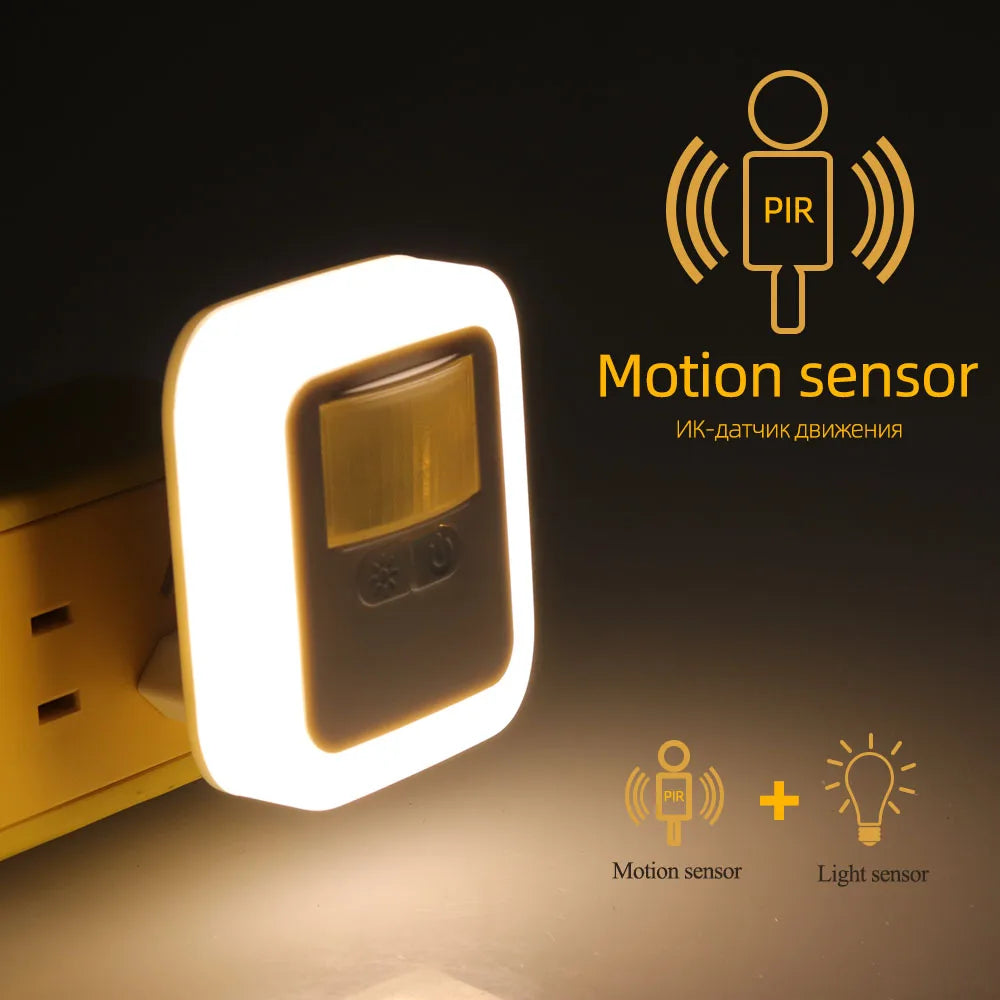 Led smart Night Light Motion Sound Sensor Night Light  brightness adjustment night light Bedroom Lamp Staircase Decorative Lamps tableandwalllamps