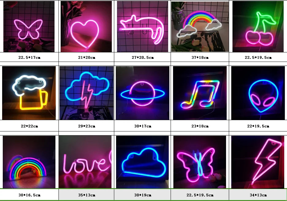 LED neon sign, USB/battery for bar, bedroom, game room, wedding party, wall decoration, Christmas gift tableandwalllamps