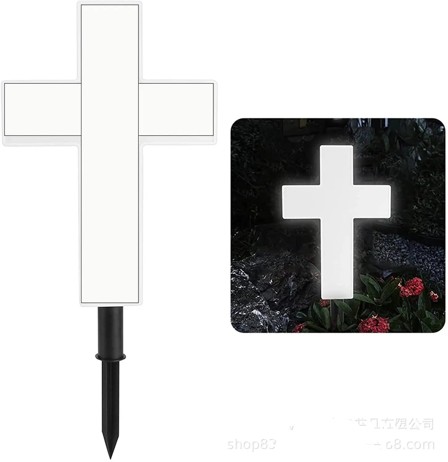 Christmas solar cross solar lawn light, ground plug outdoor religious belief tombstone light tableandwalllamps