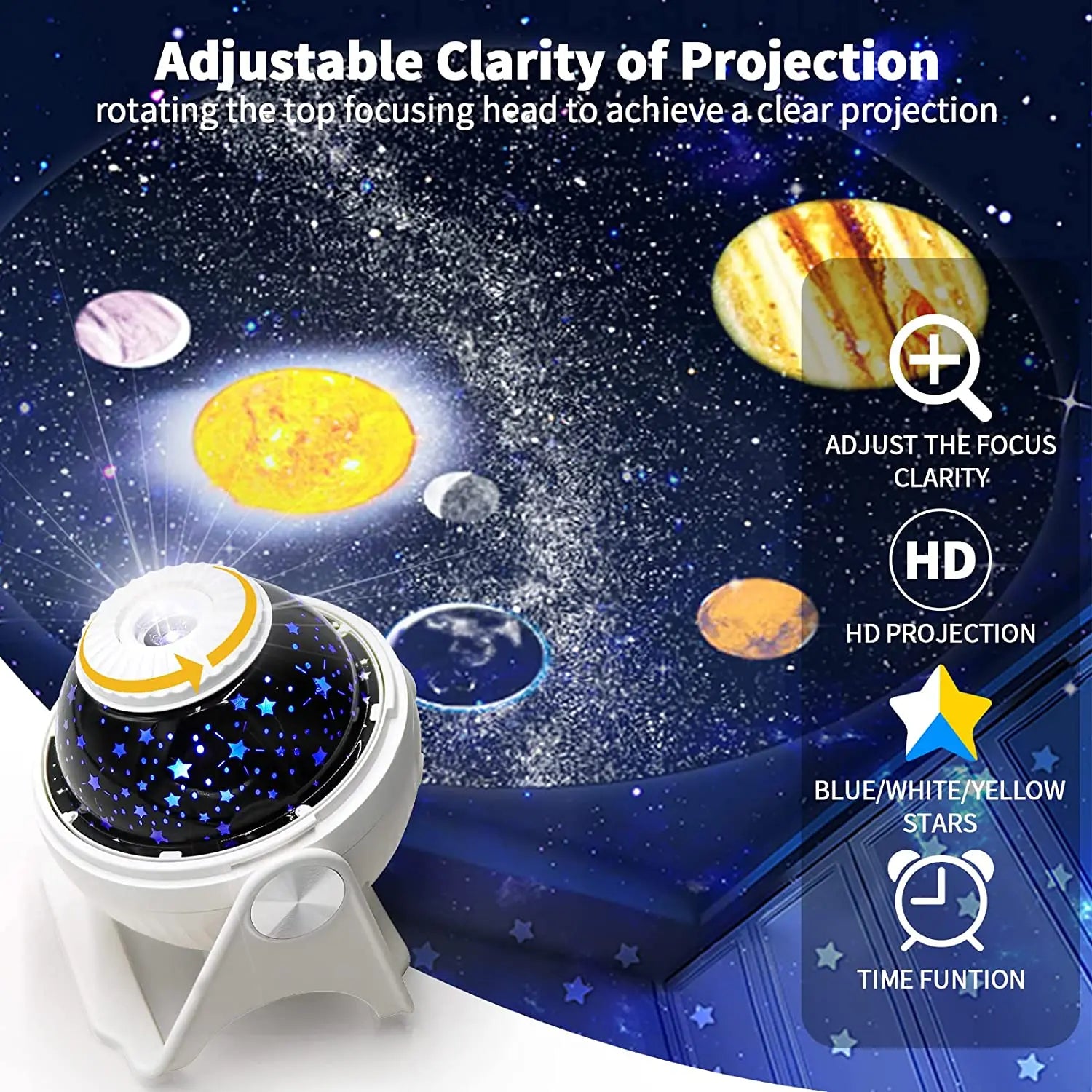 New 32 in 1  Planetarium Projector Starry Sky Night Light with Bluetooth Music Star Projector LED Lamp for  Bedroom Decor tableandwalllamps