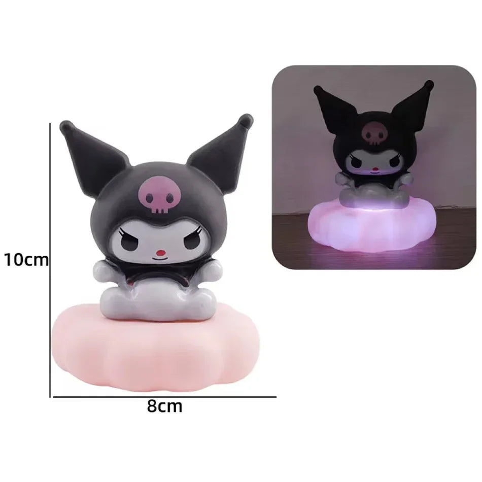 Anime Sanrio Hello Kitty Kuromi Cinnamoroll Melody Night Light Glowing Children Toy Bedside Lamp Kawaii Cute Kids Birthday Gift tableandwalllamps