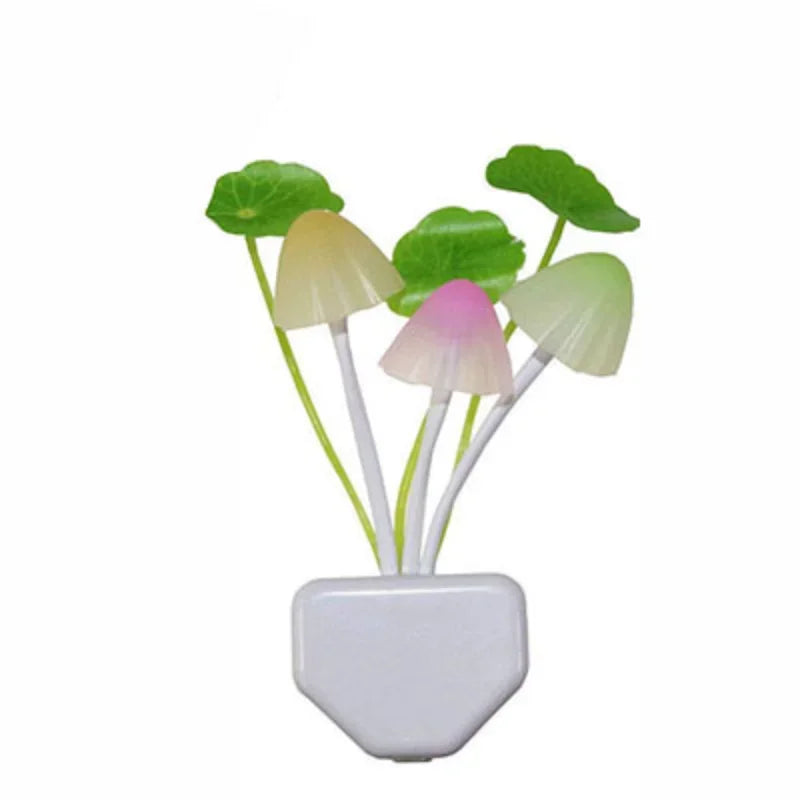 LED Night Light Sensor 3 LED Colorful Dream Flower Mushroom Lamp Novelty Night Light Bedroom Babyroom Lamps for Kids Gifts tableandwalllamps