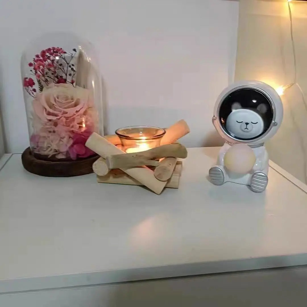 Night Lamp New Usb Charging Led Lamp Nursery Moon Animal Astronaut Cat Dog Table Decoration Baby Childrens Toy Birthday Gift tableandwalllamps