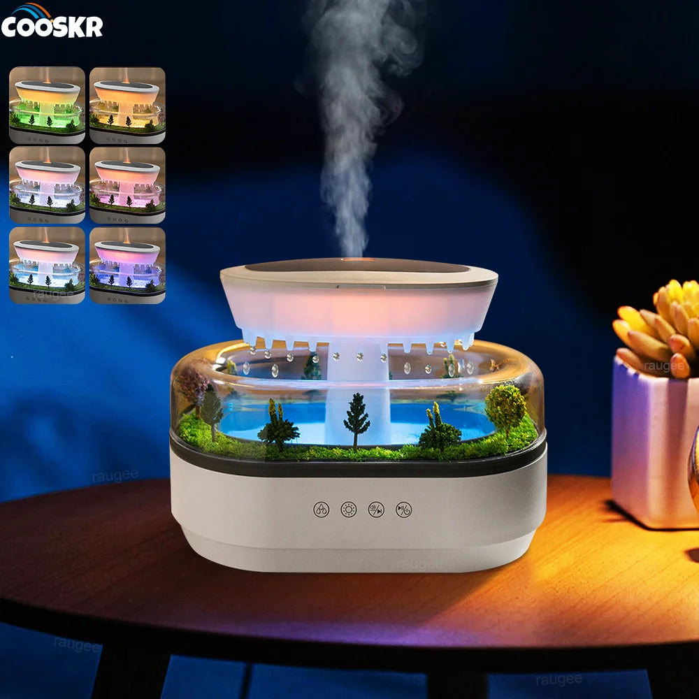 Aroma Humidifier Fragrance Diffuser Room Essential Oil Diffuser Home Aromatherapy Air Humidifier with Colorful Light and Music tableandwalllamps