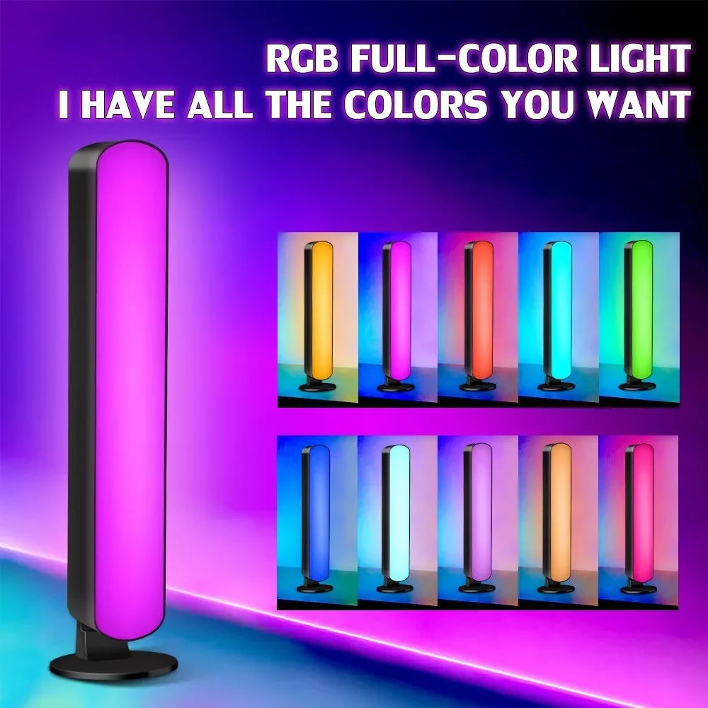 2pcs LED Night Light RGB Ambient Lights with Remote Control For Gaming TV Room Bedroom Decoration Bar Music Rhythm Symphony Lamp tableandwalllamps