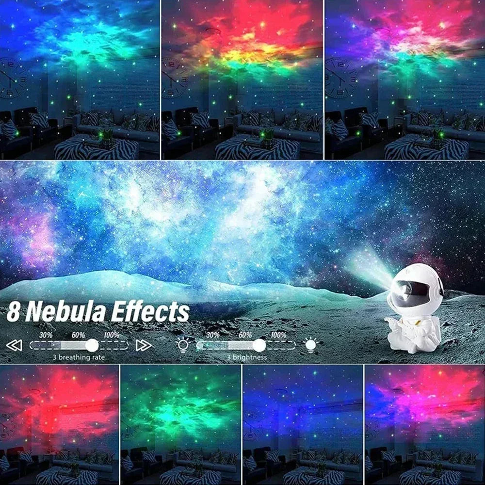 Star Projector Galaxy Night Light Astronaut Space Projector Starry Nebula Ceiling LED Lamp for Bedroom Home Decorative kids gift tableandwalllamps