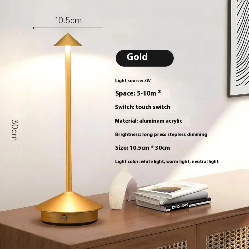 Rechargeable Table Lamp Creative Dining Touch Led Hotel Bar Coffee Pina Pro Table Lamp Lampada Da Tavolo Decorative Desk Lamp tableandwalllamps