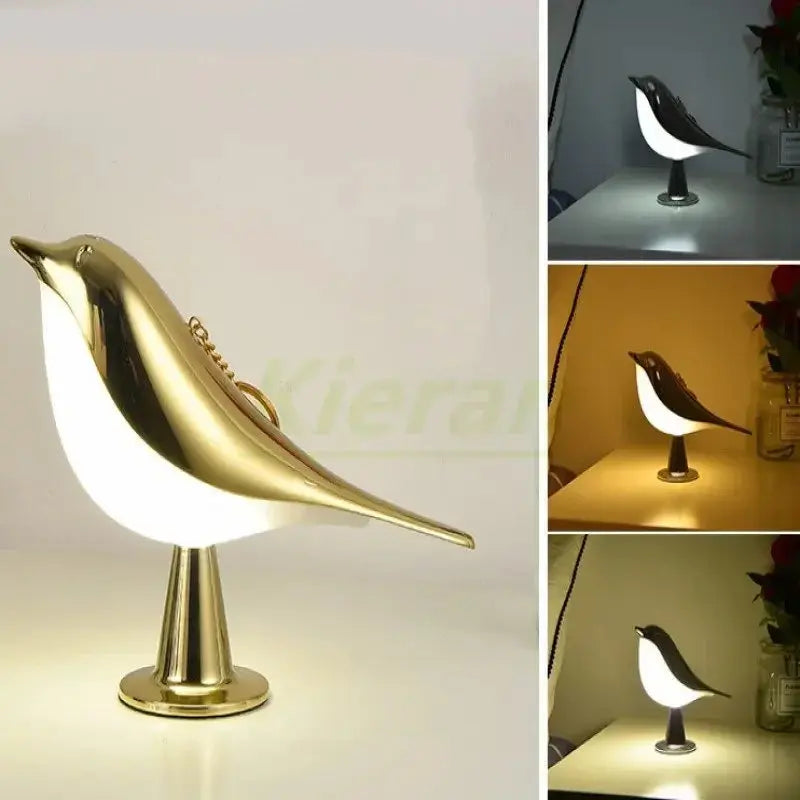 Modern Simple Magpie Led Desk Light Bedroom Study Bedside Lamp Living Room Decorate Touch Bird Floor Lamps Car Aromatherapy Lamp tableandwalllamps