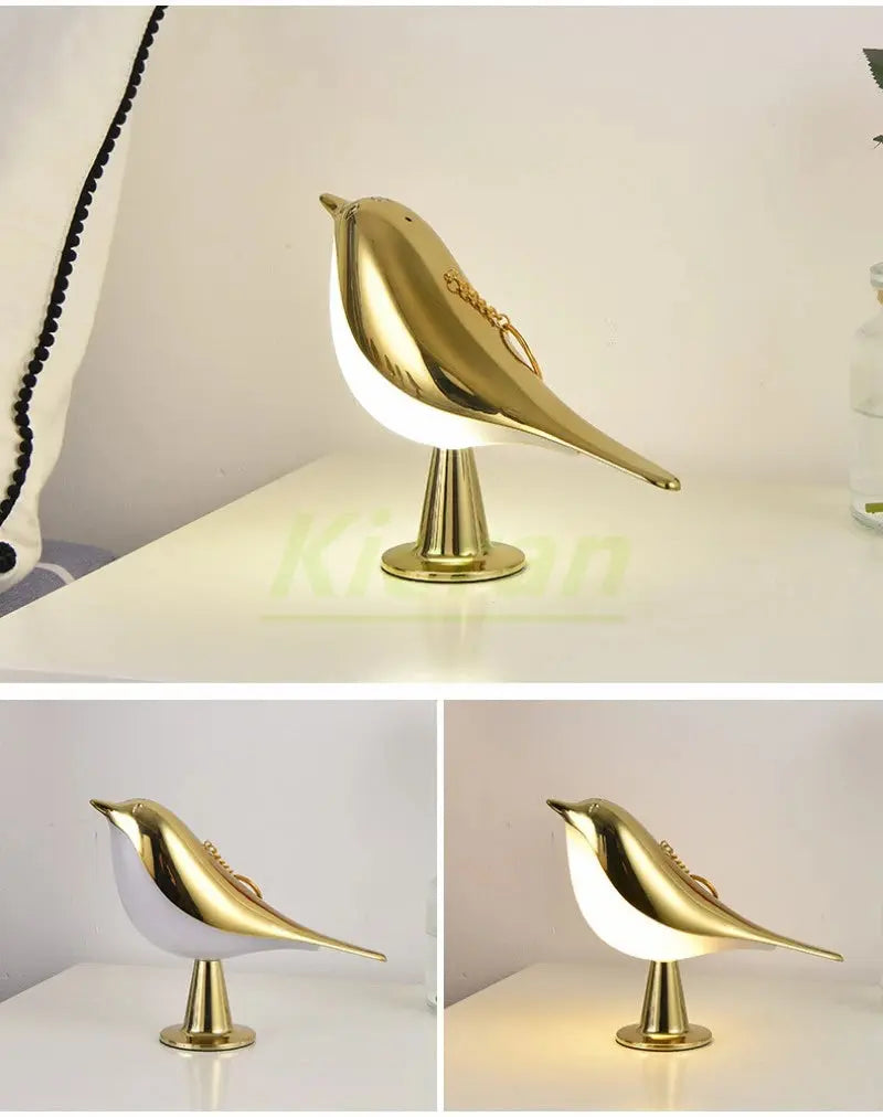 Modern Simple Magpie Led Desk Light Bedroom Study Bedside Lamp Living Room Decorate Touch Bird Floor Lamps Car Aromatherapy Lamp tableandwalllamps