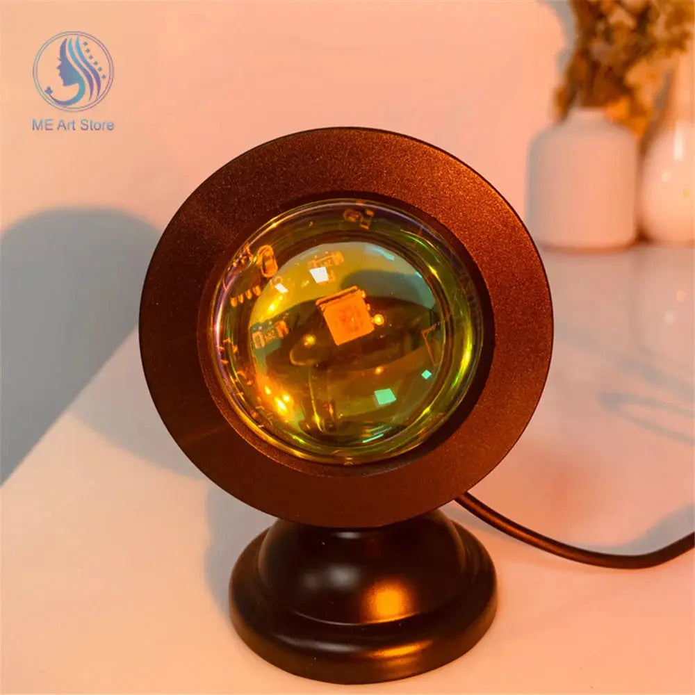 1pc-The new sunset light comes with earbuds and remote control in 16 colors Customized version tableandwalllamps