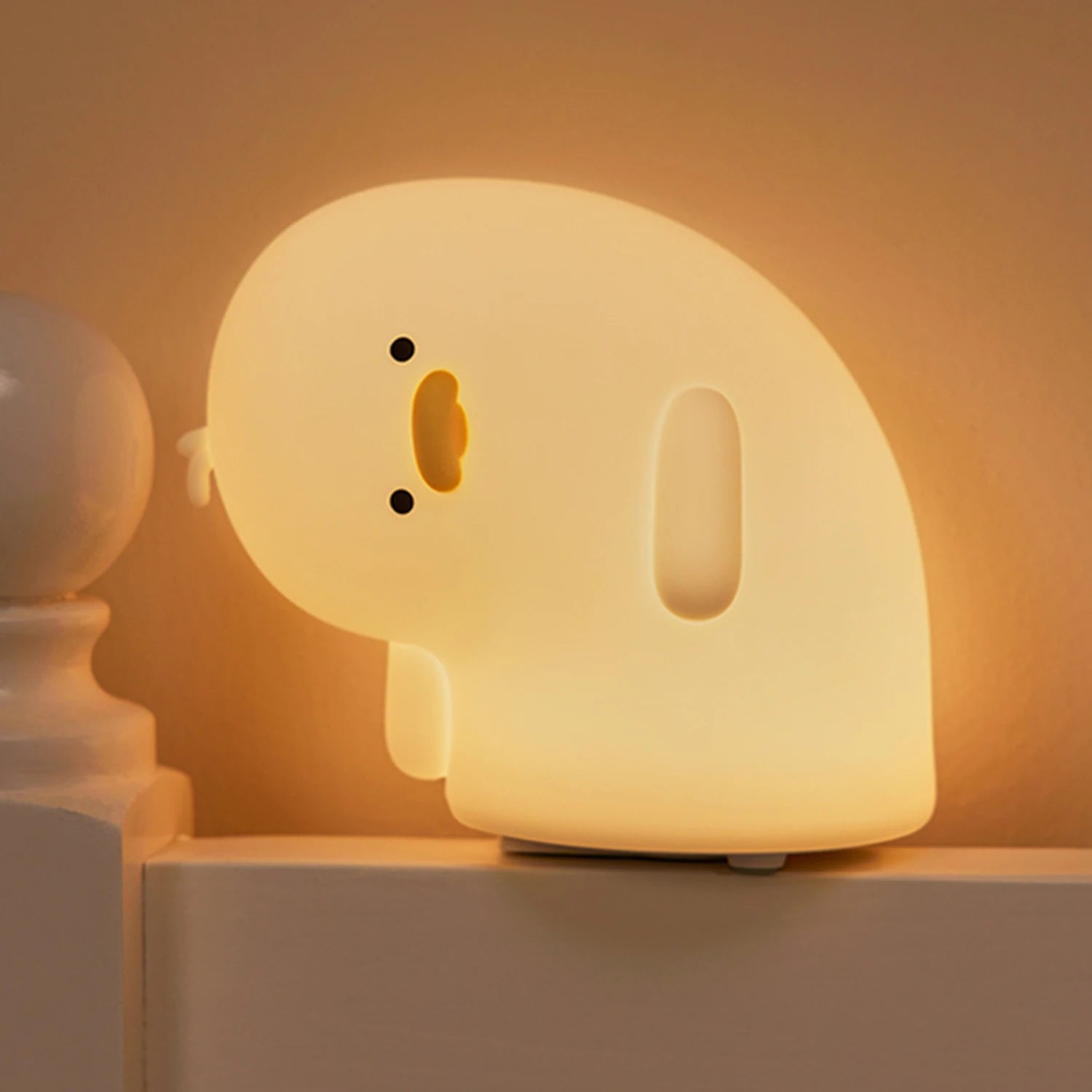 Funny Duck Rechargeable LED Night Light Silicone Lamp Bedside Cartoon Cute Children Nightlights for Home Room Decor Birthday Gif tableandwalllamps