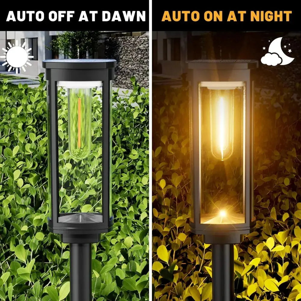 Bright Solar Pathway Lights Outdoor, 8 Pack Solar Powered Garden Lights Waterproof, Auto On/Off Solar Yard Lights for Lawn Patio tableandwalllamps