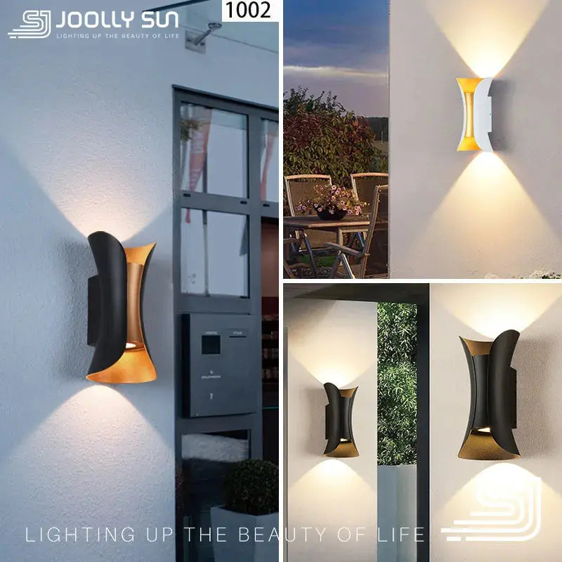 JoollySun Wall Light Outdoor Lamp Home Decor Lighting for Balcony Garden LED Waterproof Aluminium Modern Wall Mounted Sconces tableandwalllamps