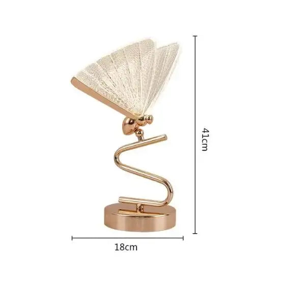 Light luxury butterfly table lamp modern LED bedroom bedside lamp study office table decor desk lamp Lighting fixtures tableandwalllamps