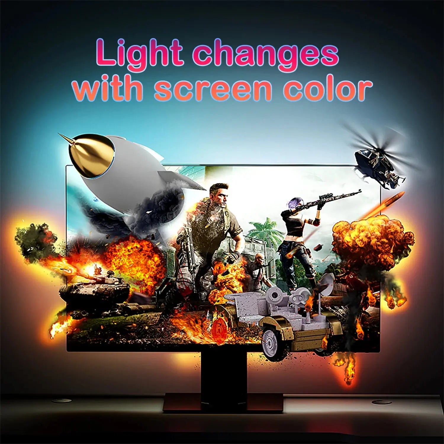 Smart Gaming LED Strip Lights Computer Sync Light Strip Monitor RGB Screen LED Backlight For Gaming Room Atmosphere Decor tableandwalllamps