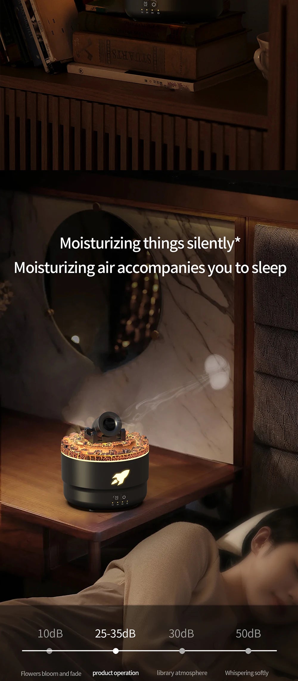 2024 New Creative Fort Aromatherapy Machine Household Lava Crack Humidifier Hotel Essential Oil Diffuser Aromatherapy Machine tableandwalllamps