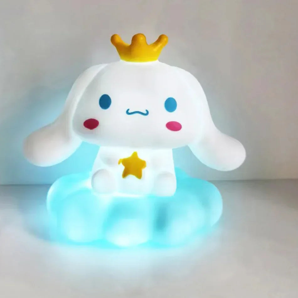 Anime Sanrio Hello Kitty Kuromi Cinnamoroll Melody Night Light Glowing Children Toy Bedside Lamp Kawaii Cute Kids Birthday Gift tableandwalllamps