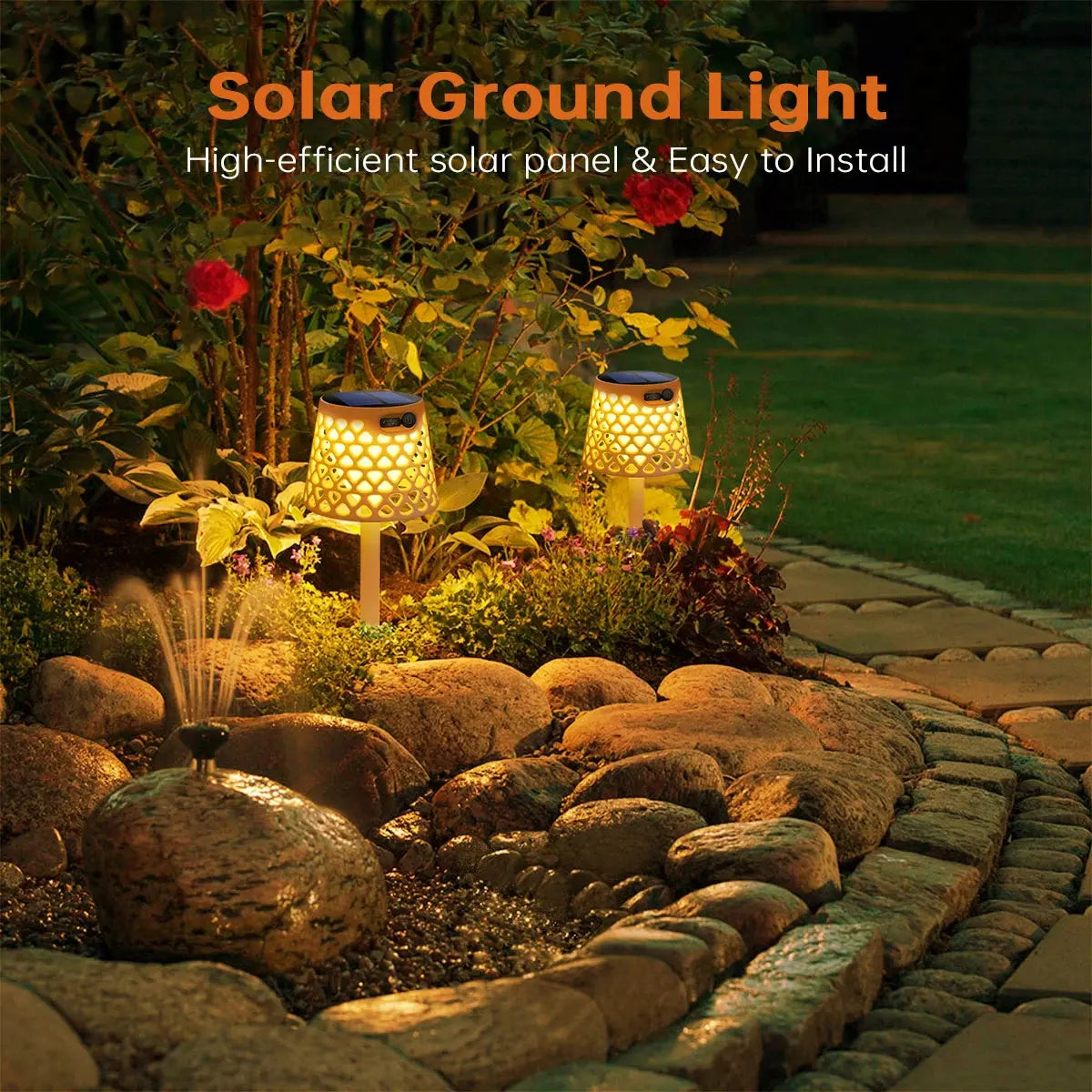 3in1 Solar Table Lamp Outdoor Cordless Solar Ground Light Wall Light for Garden Yard Patio Led Desk Lamp Three Install Way tableandwalllamps