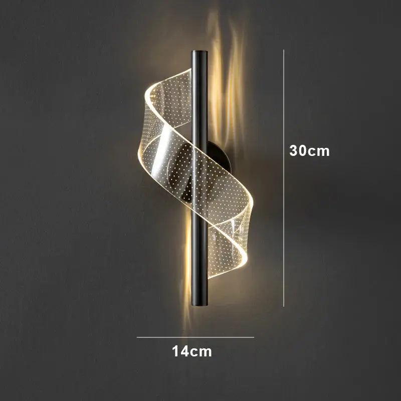 Nordic Spiral LED Pendant Lights Bedside Hanging Lamp Indoor Lighting Bedroom Living Room Home Decoration Modern Acrylic Light tableandwalllamps