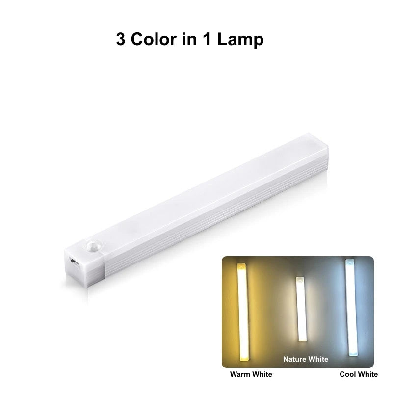 Night Light Motion Sensor Wireless LED Lamp Type C Rechargeable Light for Kitchen Staircase Aisle Bedroom Garden Drawing Office tableandwalllamps