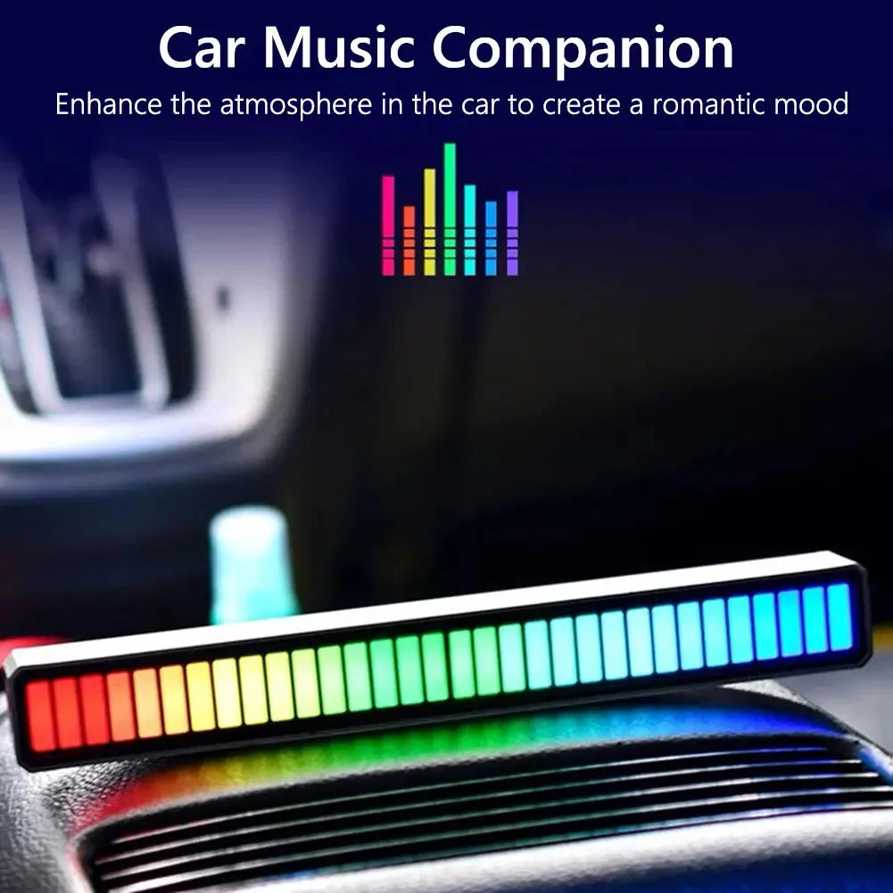 Smart RGB Symphony Sound Control LED Light Music Rhythm Ambient Pickup Lamp App Control For Compute Gaming Desktop Decor tableandwalllamps