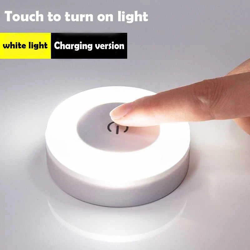 Dimming Touch LED Night Light USB Rechargeable Night Lamp Dedroom Kitchen Cabinet Wardrobe Lamp Staircase Wireless Closet Light tableandwalllamps