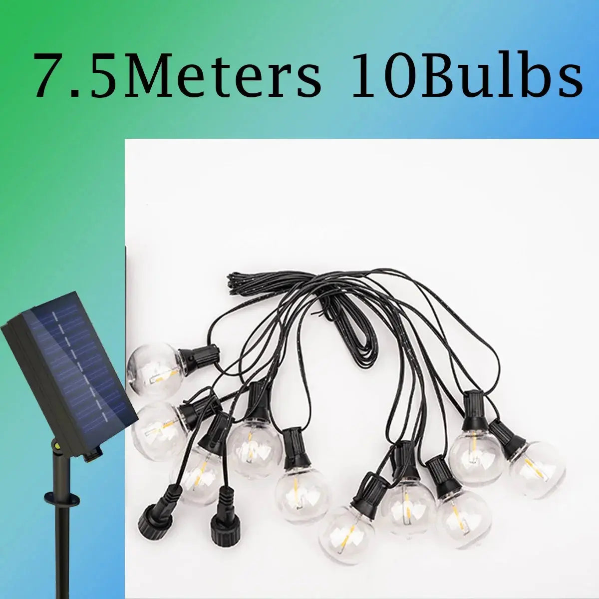 LED String Lights Bulbs 21Meter G40 Globe Lights Outdoor Garden Patio Waterproof Decoration Solar Power Garland Wedding Lighting tableandwalllamps