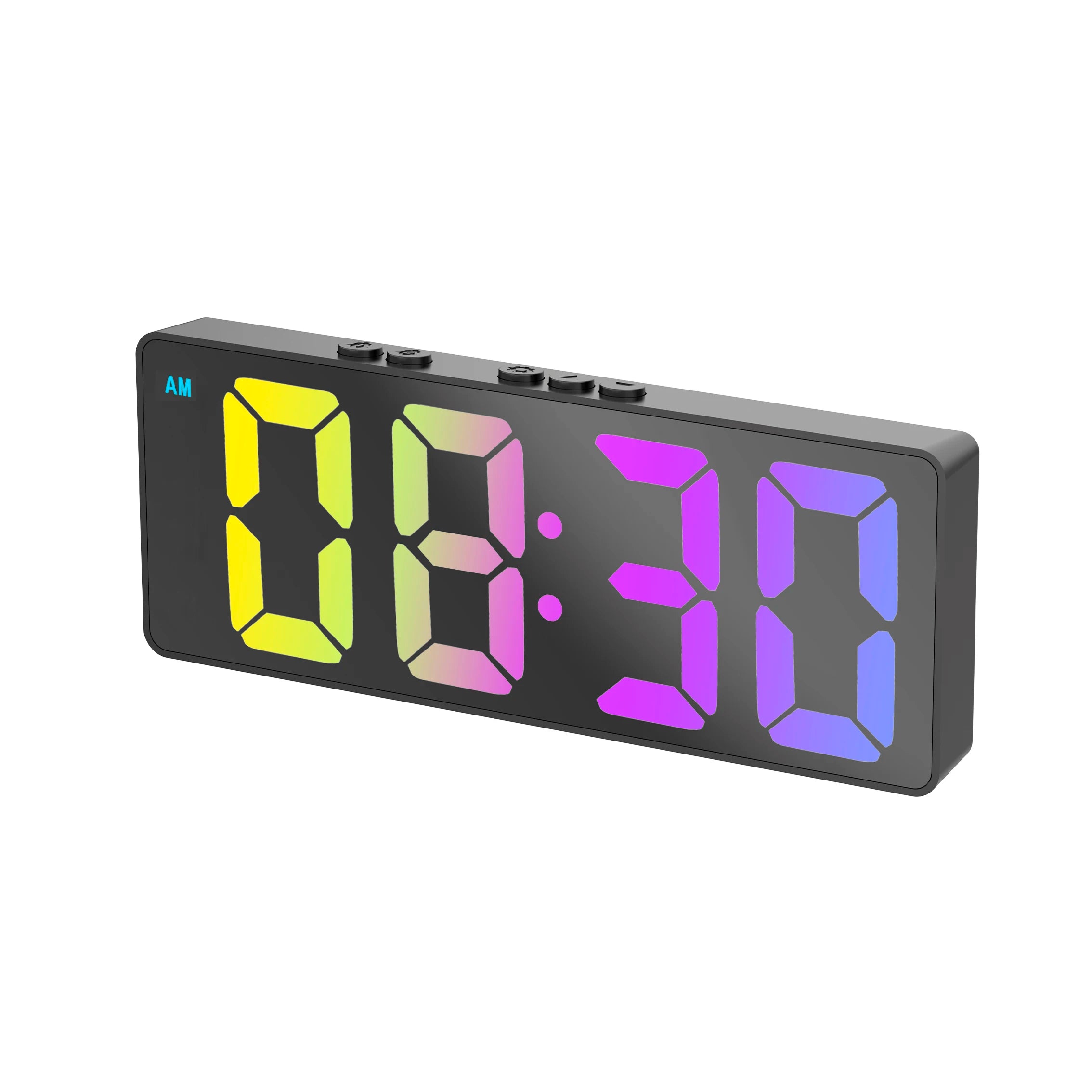 LED Alarm Clock Electronic Student Digital Clock Voice Control Dual Snooze 12/24H Dual Alarms Temperature Mute Table Clock tableandwalllamps