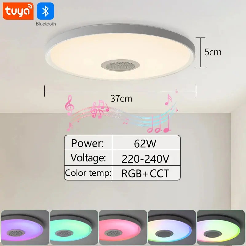 Modern Ceiling Light Tuya Smart Light 220V Music Light Dimmable Remote Control Home Lighting For Bedrooms And Living Rooms tableandwalllamps