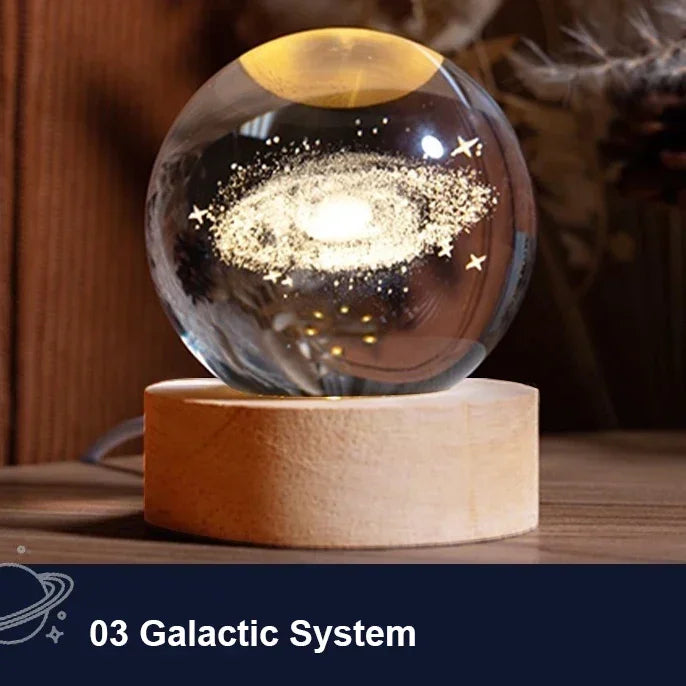 Christmas NEW LED Night Light Milky Way Galaxy Solar System Crystal Ball Children  Lamp Bedroom Ambient Light Creative Gift tableandwalllamps