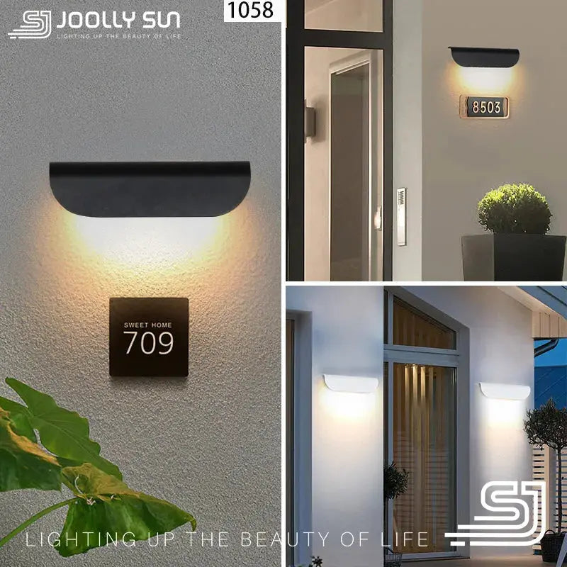 JoollySun Wall Light Outdoor Lamp Home Decor Lighting for Balcony Garden LED Waterproof Aluminium Modern Wall Mounted Sconces tableandwalllamps