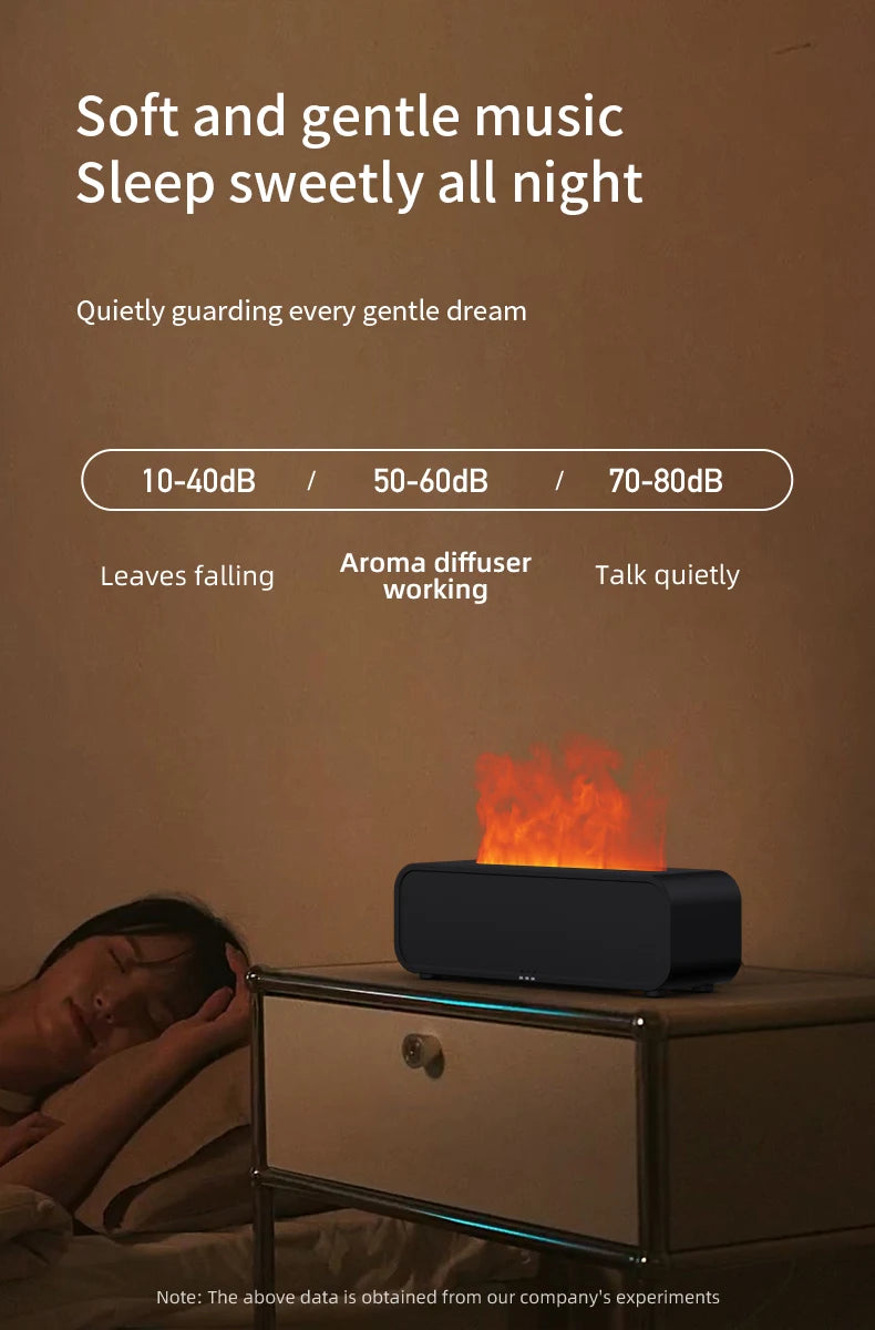 New Simulated Flame Aromatherapy Machine Remote Control 7-Color Lighting Timing Mute Humidification Household Perfume Dilator tableandwalllamps