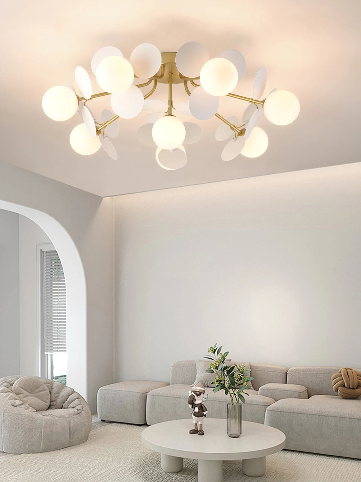 Scandinavian Style Chandelier For The Children's Room Nursery Bedroom Modern Led Chandeliers Living Room With Petals Lighting