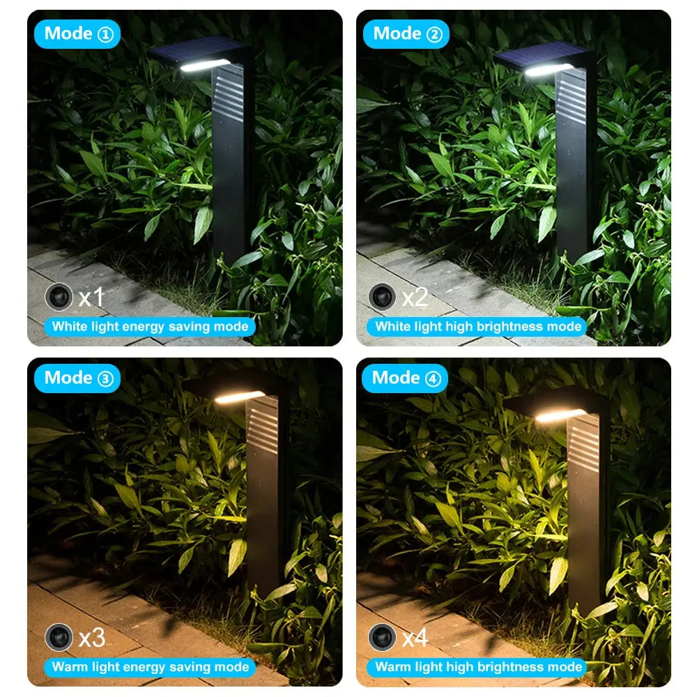 Solar Lights Outdoor Garden Decoration LED Solar Landscape Lights Waterproof Pathway Bollard Lawn Lights Yard Walkway Warm/White tableandwalllamps