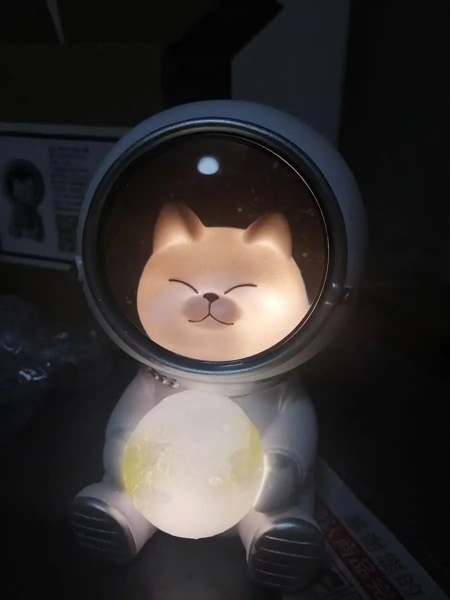 Night Lamp New Usb Charging Led Lamp Nursery Moon Animal Astronaut Cat Dog Table Decoration Baby Childrens Toy Birthday Gift tableandwalllamps