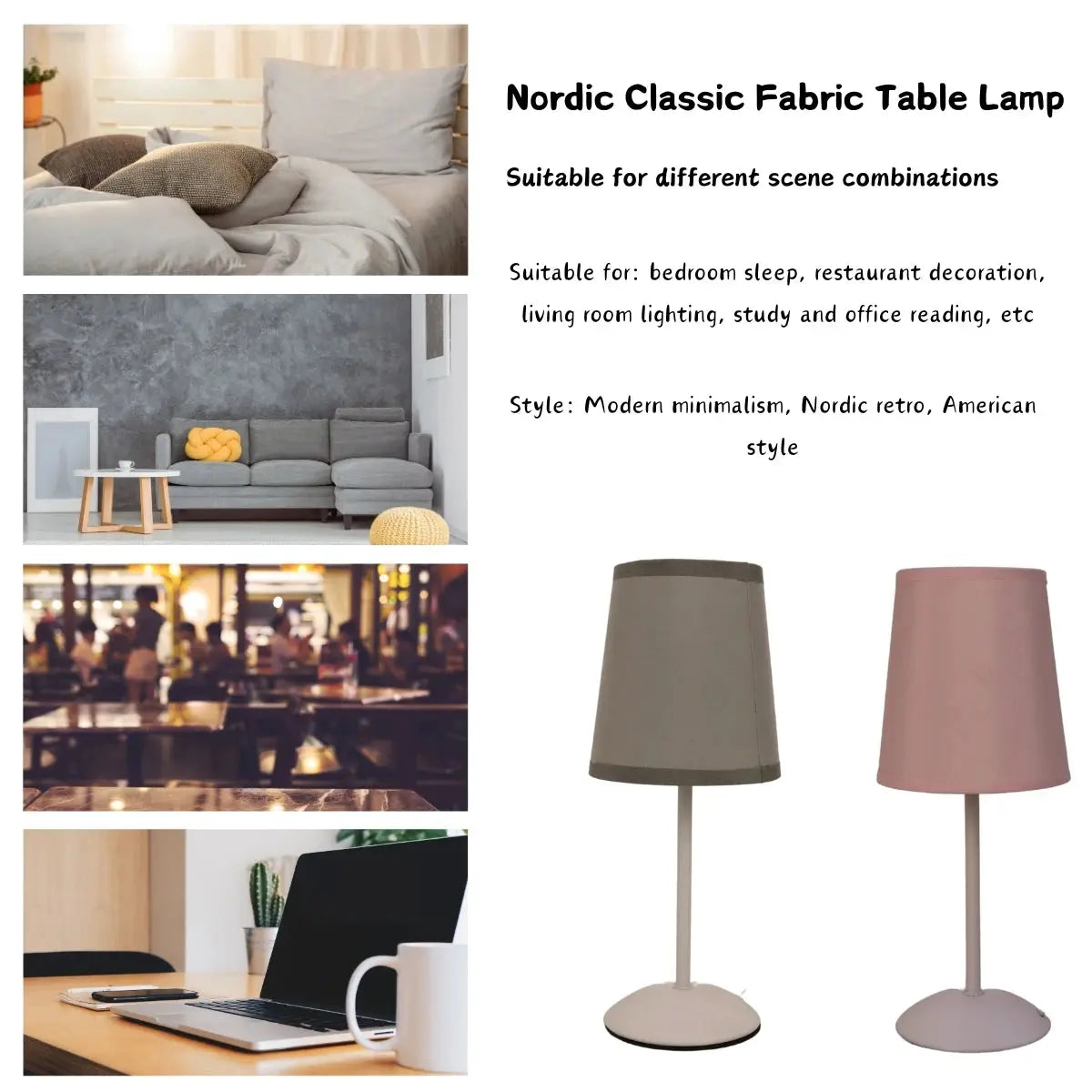 1PC Nordic classic LED desk lamp, USB powered, very suitable for warm desk lamps in rooms, bedrooms, bedside beds tableandwalllamps