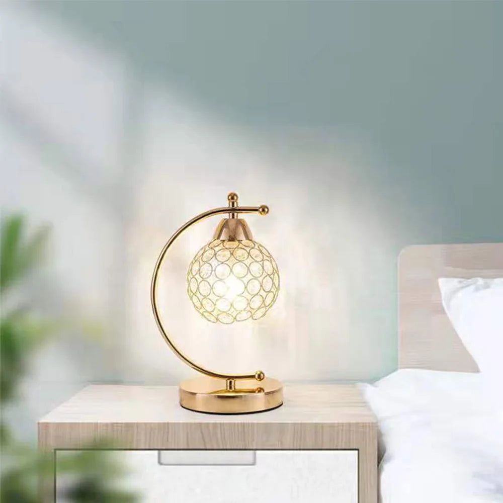 Modern Crystal Desk Table Lamp E27 Bedside Nightstand Light Crystal Bedside Home Decoration Indoor Lighting Room Night Lamp tableandwalllamps