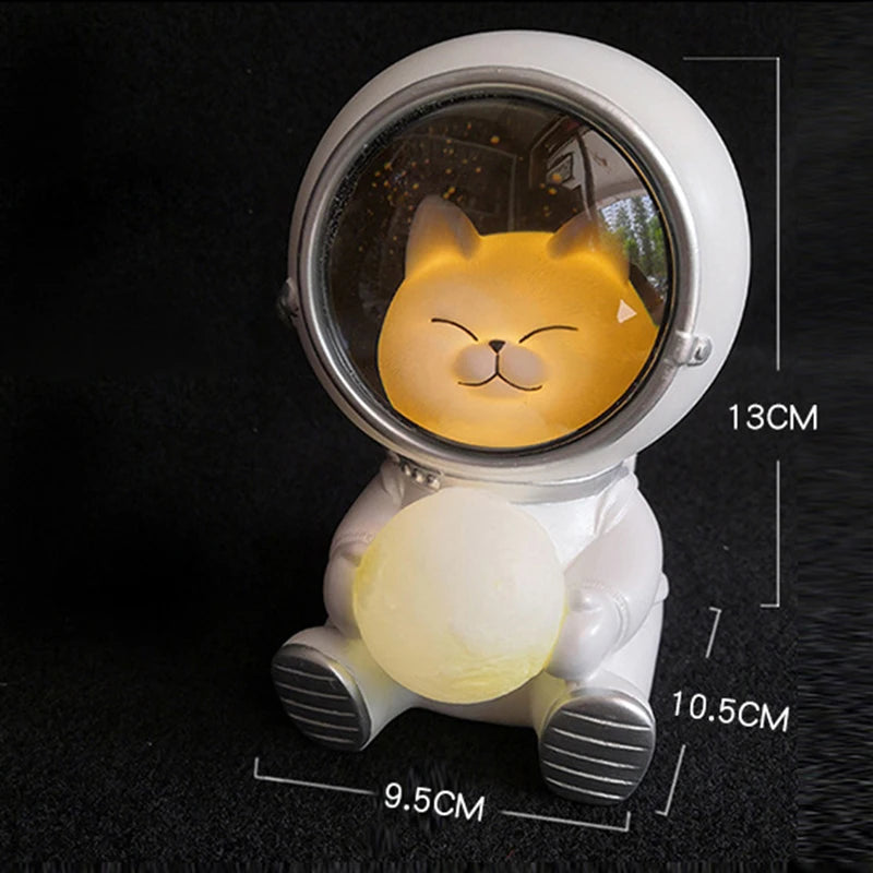 Night Lamp New Usb Charging Led Lamp Nursery Moon Animal Astronaut Cat Dog Table Decoration Baby Childrens Toy Birthday Gift tableandwalllamps